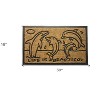 HomeRoots 18" X 30" Brown and Black Rubber And Coir Dolphin Life is Beautiful Outdoor Door Mat - 3 of 4
