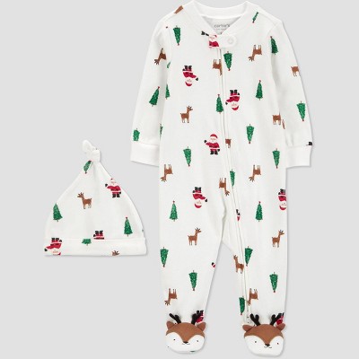 Image of Carter's Just One You® Baby Christmas Reindeer Santa Sleep N' Play - White 6M