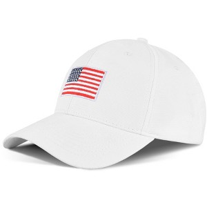 Solaris Embroidered American Flag Baseball Hat, 4th of July Patriotic Sports Tennis Sun Cap for Mens Womens Teens - 1 of 4