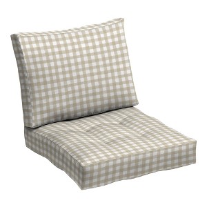 ARDEN Plush Modern Tufted Polyfill Deep Seat Cushion Set, 24 x 24, Arden x Alexandra Kay Collection, Water repellent, Fade Resistant - 1 of 4