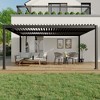 10X12 ft Louvered Pergola - Aluminum Frame with Independent Adjustable Rainproof Top, Perfect for Deck, Garden & Backyard - 2 of 4