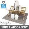 LunaLulinlk Dish Drying Mat, Oversized 19x24 in. Super Absorbent, Quick Dry Fabric, Waterproof & Slip-Resistant Taupe - 3 of 4