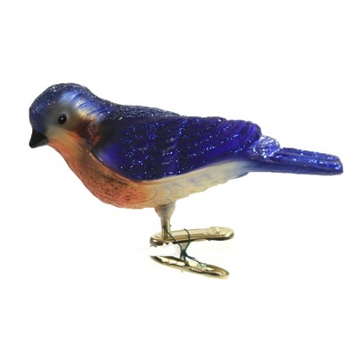 Old World Christmas 2.25 In Western Bluebird. Clip-On Happiness Tree Ornaments
