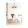 Elegant Lighting Briggs 30 inch pendant in black with white shade - 2 of 4