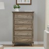 Acekool 48” Tall White Dresser, 5-Drawer Chest for Bedroom, Vintage Storage Cabinet for Closet, Living Room, Hallway - 2 of 4