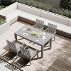 Heynemo 5 Pieces Patio Dining Sets, Aluminum Outdoor Dining Table with 4 Chairs & Removable Cushion for Lawn, Garden, Backyard - 2 of 4