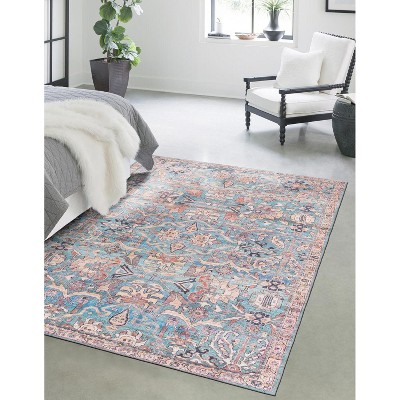 Unique Loom Nostalgia Katie Border Washable Indoor Flatweave Woven Area Rug