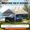 VEVOR Carport Replacement Canopy Cover 10 x 20 ft, Garage Top Tent Shelter Tarp Heavy-Duty Waterproof, Grey (Only Top Cover, Frame Not Include) - 4 of 4