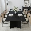 79" Farmhouse Large Rectangle Brown Dining Table for 6-8 People with V-Shaped Legs for Dining Room and Living Room - 2 of 4