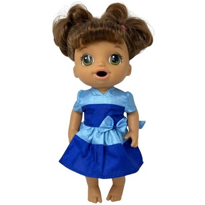 Doll Clothes Superstore Two Tone Blue Dress Fits 12 Inch Baby Alive And Little Baby Dolls