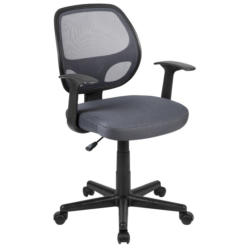 Flash Furniture Flash Fundamentals Mid-Back Mesh Swivel Ergonomic Task Office Chair with Arms, 1 of 15