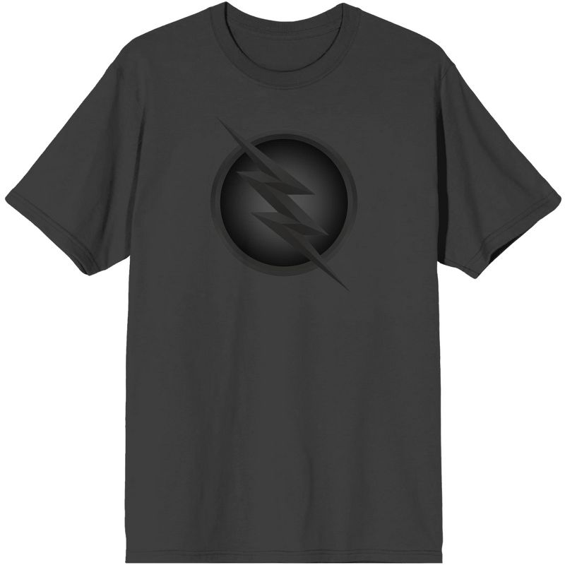 The Flash Speedster Zoom Logo Men's Charcoal Gray Graphic Tee, 1 of 4