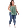 Agnes Orinda Women's Plus Size Eyelet Embroidered Sleeveless Scoop Neck Loose Casual Flowy Summer Camisole - 3 of 4