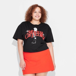 Women's Sabrina Carpenter Short Sleeve Graphic T-Shirt - Black - 1 of 3