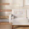 65" Sofa Couch, Mid Century Modern Loveseat Couch with Wood Legs & Trim for Living Room, Bedroom, Office, Linen, Beige - 4 of 4
