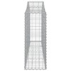 vidaXL Arched Gabion Basket 78.7"x11.8"x31.5"/39.4" Galvanized Iron - 4 of 4