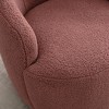 PAGED Modern Swivel Accent Chair, Barrel Sofa Chair with Metal Ring, Teddy Fabric Club Chair for Bedroom, Living Room Furniture - 3 of 4