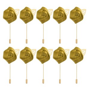 Unique Bargains Pocket Handmade Flower Lapel Pin Boutonnieres for Wedding party 24 Pcs - 1 of 4
