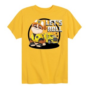 Boys' - Paw Patrol - Let's Roll Rubble Short Sleeve Graphic T-Shirt - 1 of 4