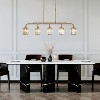 LNC Lyngearary 5-Lights 47.6" Modern  Luxury Linear Cylinder Kitchen Island Lights, Gold with Glass Shades - 4 of 4