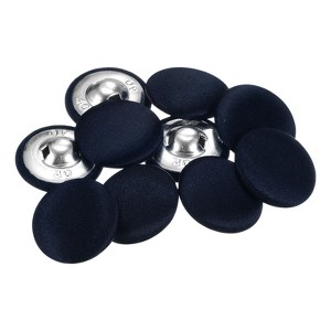 Unique Bargains Blouses Sweater Round Aluminum Cotton Fabric Cloth Covered Buttons 10 Pcs - 1 of 4