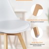 IULULU Dining Chairs, 4-Piece Mid-Century with Wooden Legs, PU Leather Seats - 4 of 4