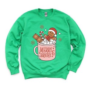 Simply Sage Market Women's Graphic Sweatshirt Merry and Bright Mug - 1 of 4