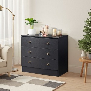Karl Home 4-Drawer Pink Particle Board 25.98in. W Chest of Drawer - 1 of 3