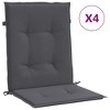 vidaXL Garden Lowback Chair Cushions 4 pcs Anthracite 39.4"x19.7"x1.2" Oxford Fabric - 2 of 4