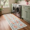 Acekool Floral Washable Rugs - Vintage Botanical Print Area Rug - 4 of 4