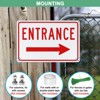 Unique Bargains Aluminum Reflective Rust-Free Waterproof Right Arrow Entrance Signs 1 Pc - 3 of 4