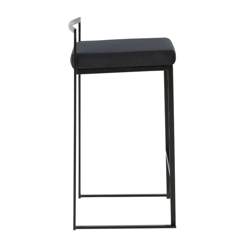 Set of 2 26" Fuji Contemporary Counter Height Barstools - LumiSource, 4 of 15
