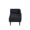 60.6" Velvet Chaise Lounge with Button Tufted Nailhead Trimmed and 1 Pillow - ModernLuxe - 3 of 4