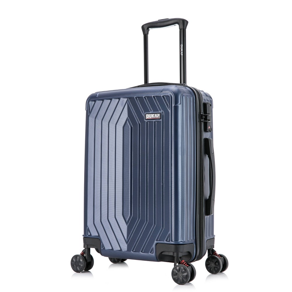 Photos - Luggage Dukap STRATOS Lightweight Hardside Carry On Spinner Suitcase - Blue 