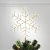 15.5" Pre-lit LED Metal Snowflake Christmas Tree Topper Champagne Gold with Warm White Lights - Wondershop™ - 2 of 4