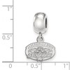 Black Bow Jewelry Sterling Silver Jacksonville State Gamecocks NCAA Bead Charm - 3 of 4
