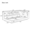 NicBex Twin Size Montessori Bed with Storage Bookcase,Floor Bed with Upholstered Headboard and USB Charging Ports,Toddler Bed for Bedroom,Walnut - 3 of 4