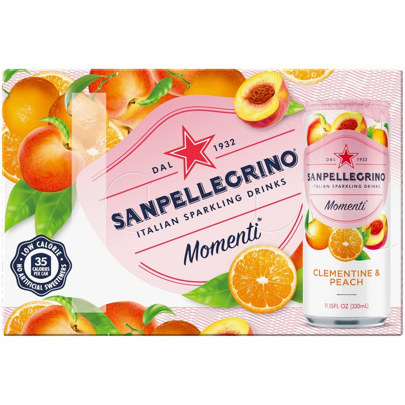 Sanpellegrino Momenti Clementine & Peach - 6pk/11.15 fl oz Cans, 6 of 12