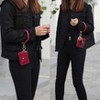 MKF Collection Jordyn Vegan Leather Bracelet Keychain with a Credit Card Holder by Mia K - 3 of 4