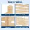 Outdoor Privacy Screen with Planter Box, Freestanding Wooden Fence Cover for Patio & Garden, Decorative Divider, Natural Wood Color - 3 of 4