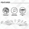 Attop Premium Set of 10 Stainless Steel Kitchen Tool Set with Holder Easy To Clean, Space Saving, Great for Cooking, Baking, Prepping - 4 of 4