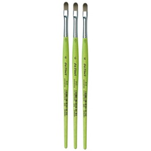 da Vinci FIT Synthetics Student Brush, Synthetic, Acrylic & Tempera, Filbert, Series 375, Size 6, Pack of 3 - 1 of 3