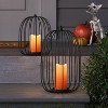15" Lit Metal Twig Halloween Lantern - Hyde and EEK! Boutique™: Black Horror Decor, Sheltered Outdoor Use, AAA Battery Required - 2 of 3
