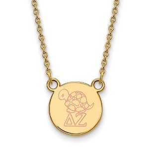 Black Bow Jewelry 14k Yellow Gold Plated Sterling Silver Delta Zeta Greek Life Necklace 18 Inch - 1 of 4