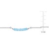 EVERLY JEWELRY | Sterling Silver 2 3/4ct TGW Blue Topaz Bead Bar Necklace, 16.5 inc + 2 inc - 2 of 4