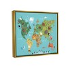 Stupell Industries Country Animals World Map Continents Wildlife Diagram Floater Canvas Wall Art - 3 of 4