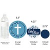 Big Dot of Happiness Blue Elegant Cross - Boy Religious Party Giant Circle Confetti - Party Decorations - Large Confetti 27 Count - 3 of 4