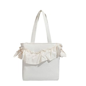 Alilang Ruffle Tote Bag for Women, Large Capacity Shoulder Bag for