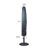 Summerset Shield Umbrella Cover Ultimate Protection for Your Outdoor Furniture Large Market 11.81"/15.75" x 60" Mercury - 2 of 4