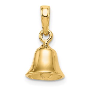 Black Bow Jewelry 14k Yellow Gold Bell Pendant, 10mm - 1 of 4